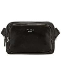 Prada - Dark Logo Small Crossbody Bag - Lyst