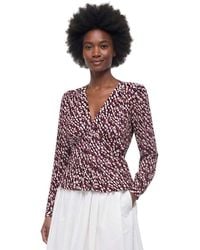 Isabel Marant - Printed V Neck Top - Lyst