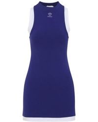 Versace - Logo Crew Neck Mini Dress - Lyst