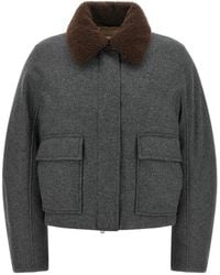 Brunello Cucinelli - Solid Shirt Collar Jacket - Lyst