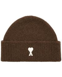 Ami Paris - Logo Beanie Cap - Lyst
