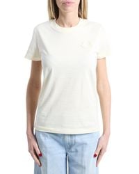 Moncler - Off Logo Crew Neck T-Shirt - Lyst