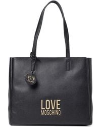 Love Moschino - Logo Plaque Large Tote - Lyst