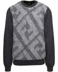Fendi - Jacquard Ff Motif Sweater - Lyst