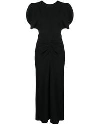 Victoria Beckham - Round Neck Midi Dress - Lyst