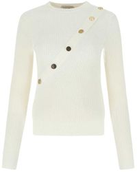 McQueen - Ivory Stretch Viscose Sweater - Lyst