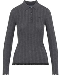 Prada - Ardesia Wool Polo - Lyst