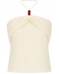 Magda Butrym - Solid Halter Neck Top - Lyst