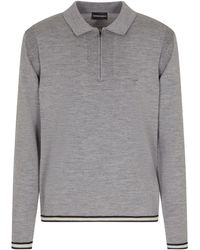 Emporio Armani - Wool Polo Shirt - Lyst
