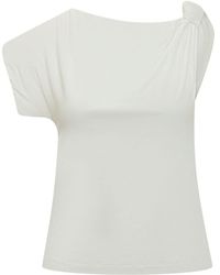 Pinko - Solid One Shoulder T-Shirt - Lyst