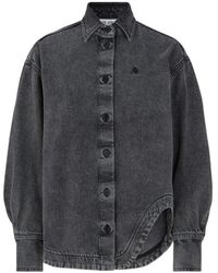 The Attico - Solid Shirt Collar Jacket - Lyst