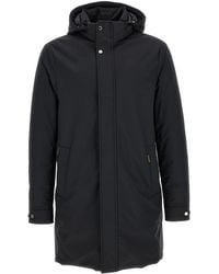 Moorer - Dark Hood Parka Jacket - Lyst