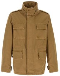 Burberry - Camel Cotton Jacket - Lyst