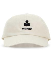 Isabel Marant - Ivory Cotton Tomas Baseball Cap - Lyst