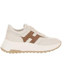 Hogan - Hi-Fi Round Toe Memory Foam Leather Sneakers - Lyst
