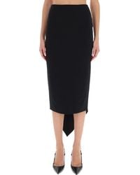 THE LATEST - Solid Midi Skirt - Lyst