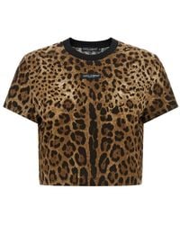 Dolce & Gabbana - Animal Print Crew Neck T-Shirt - Lyst