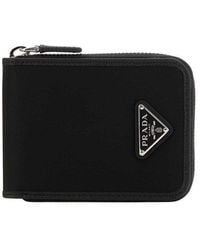 Prada - Lampo Solid Wallet - Lyst