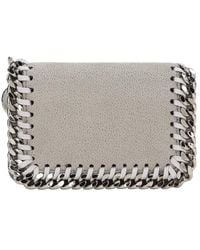 Stella McCartney - Small Flap Falabella Textured Wallet - Lyst