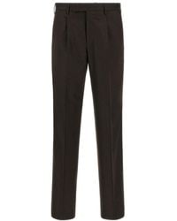 PT Torino - Dark Pleated Trousers - Lyst