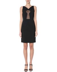Moschino - V Neck Knee Length Dress - Lyst