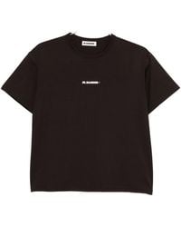 Jil Sander - Boxy-Fit T-Shirt With Centered Logo Print - Lyst