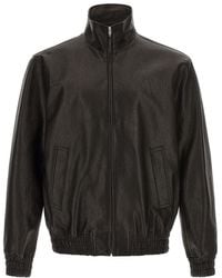 Valentino - Solid Leather Jacket - Lyst