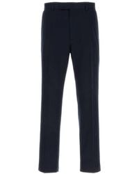 Gucci - Navy Blue Gabardine Pant - Lyst