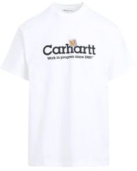 Carhartt - S/S Label Script Cotton T-Shirt - Lyst