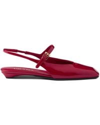 Prada - Cherry Patent Leather Slingback Ballerina Pumps - Lyst