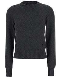 Ami Paris - Solid Crew Neck Sweater - Lyst