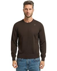 K-Way - Dark Crew Neck Sweater - Lyst