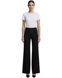 Versace - Flared Flat Front Pants - Lyst