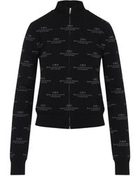 Balenciaga - Cardigan With Logo - Lyst
