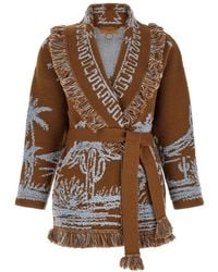 Alanui - Jacquard Shawl Neck Cardigan - Lyst