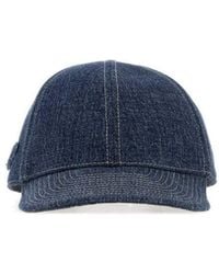 Prada - Denim Solid Baseball Hat - Lyst