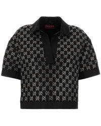Gucci - Tweed Lamé Top Viscose Blouses - Lyst