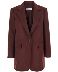 Max Mara - Single-Breasted Wool Jacket Blazers - Lyst