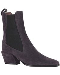 Paris Texas - Dark Suede Ankle Boots - Lyst