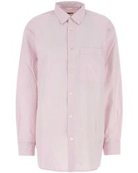 Tekla - Light Relaxed Stripes Shirt - Lyst