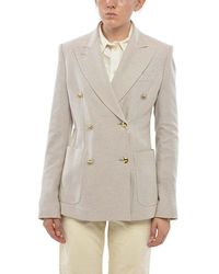 Max Mara - Textured Peaked Lapel Blazer - Lyst