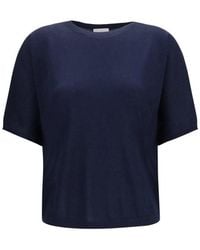 Brunello Cucinelli - Solid Round Neck Sweater - Lyst