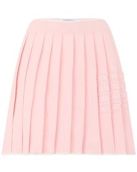 Thom Browne - Mini Skirt Cotton Pleated - Lyst