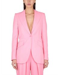 Stella McCartney - Solid Notched Lapel Blazer - Lyst