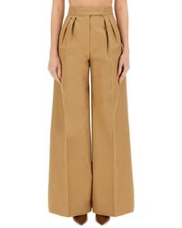 Max Mara - Flared Pleated Pants - Lyst