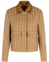 Max Mara - Geometric Shirt Collar Jacket - Lyst