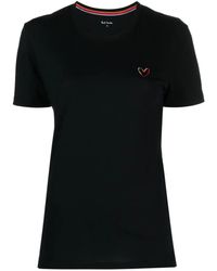 Paul Smith - Swirl Heart-Embroidered T-Shirt - Lyst