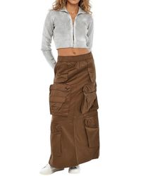 DIESEL - Solid Maxi Skirt - Lyst