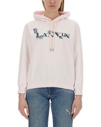 Lanvin - Graphic Hood Sweatshirt - Lyst
