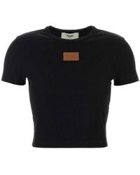 Fendi - Logo Crew Neck Top - Lyst